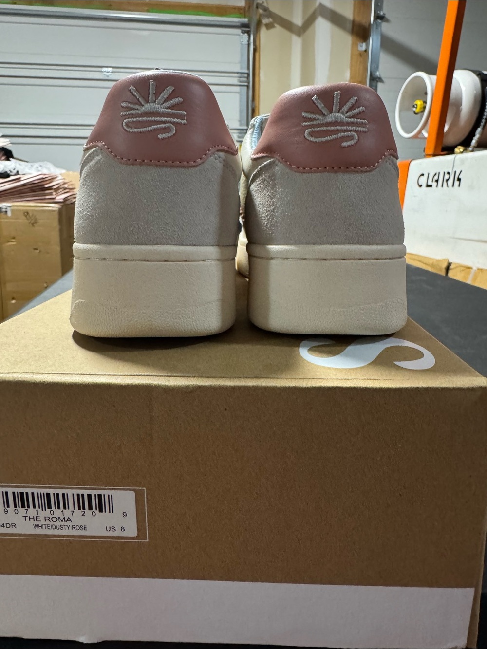 Soludos Roma Sneaker White / Pink / Light Blue Size 8 New - Picture 5 of 7